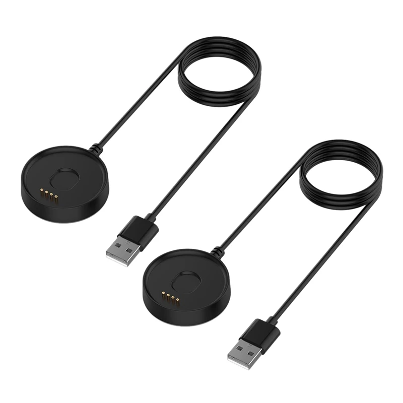 

2X USB-кабель для зарядного устройства, портативное зарядное устройство, функция быстрой зарядки и передачи данных для браслета Ticwatch E2/S2
