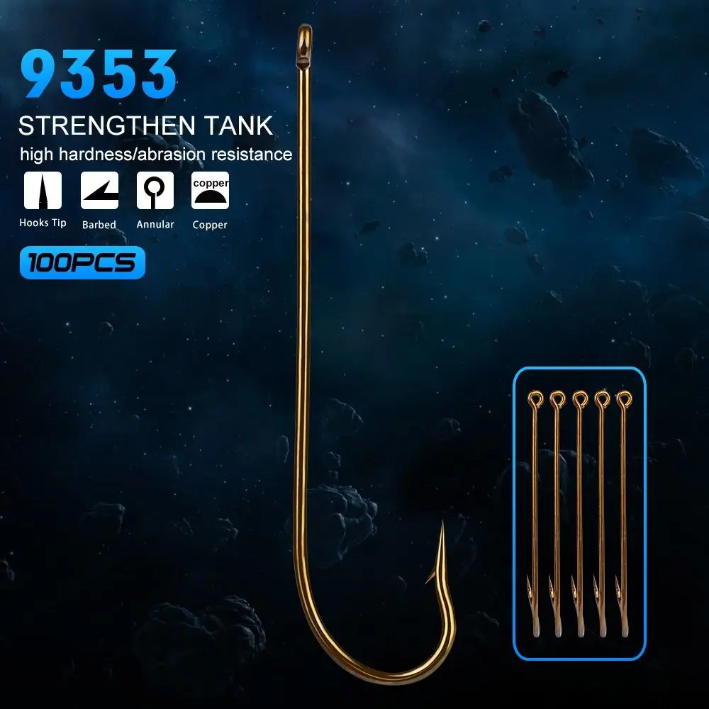 

Metal High Carbon Steel 1#-12# Saltwater High Strength Long Handle Hooks Fishing Hook Barbed Fishing Hooks Long Shank Hooks