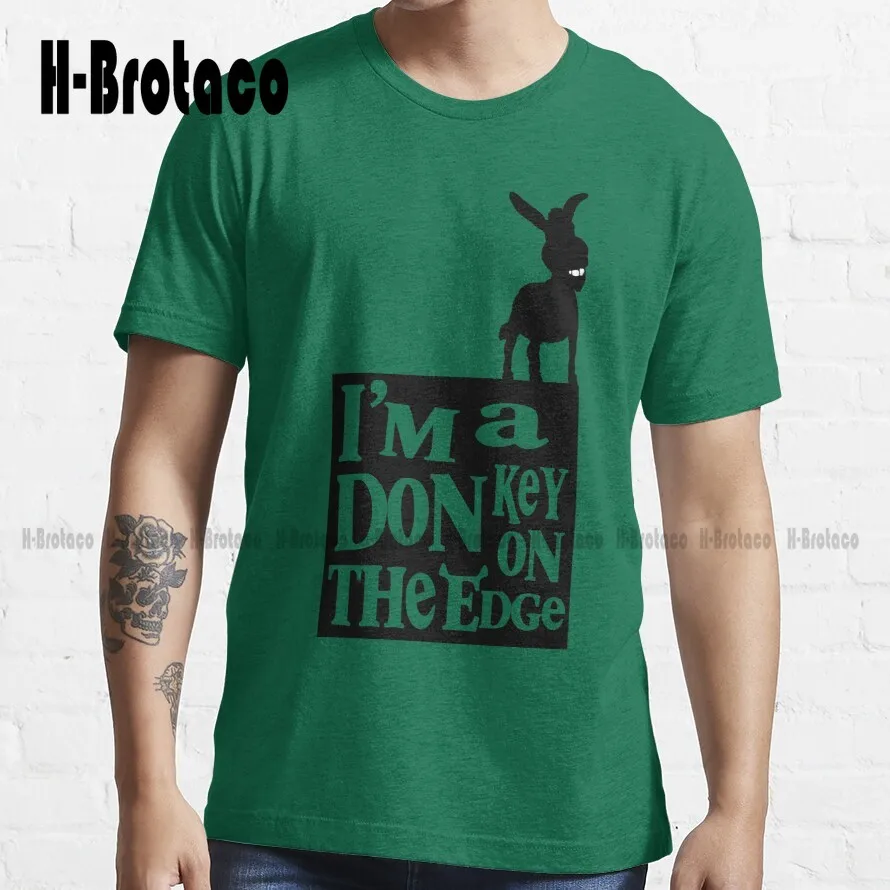 

I'M A Donkey On The Edge! Trending T-Shirt Custom Gift Funny Art Streetwear Cartoon Tee Creative Funny Tee Xs-5Xl Unisex Retro