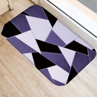 purple plant anti slip doormat kitchen bath entrance door mat suede velvet carpet doormat indoor floor mats rug home decor 48266