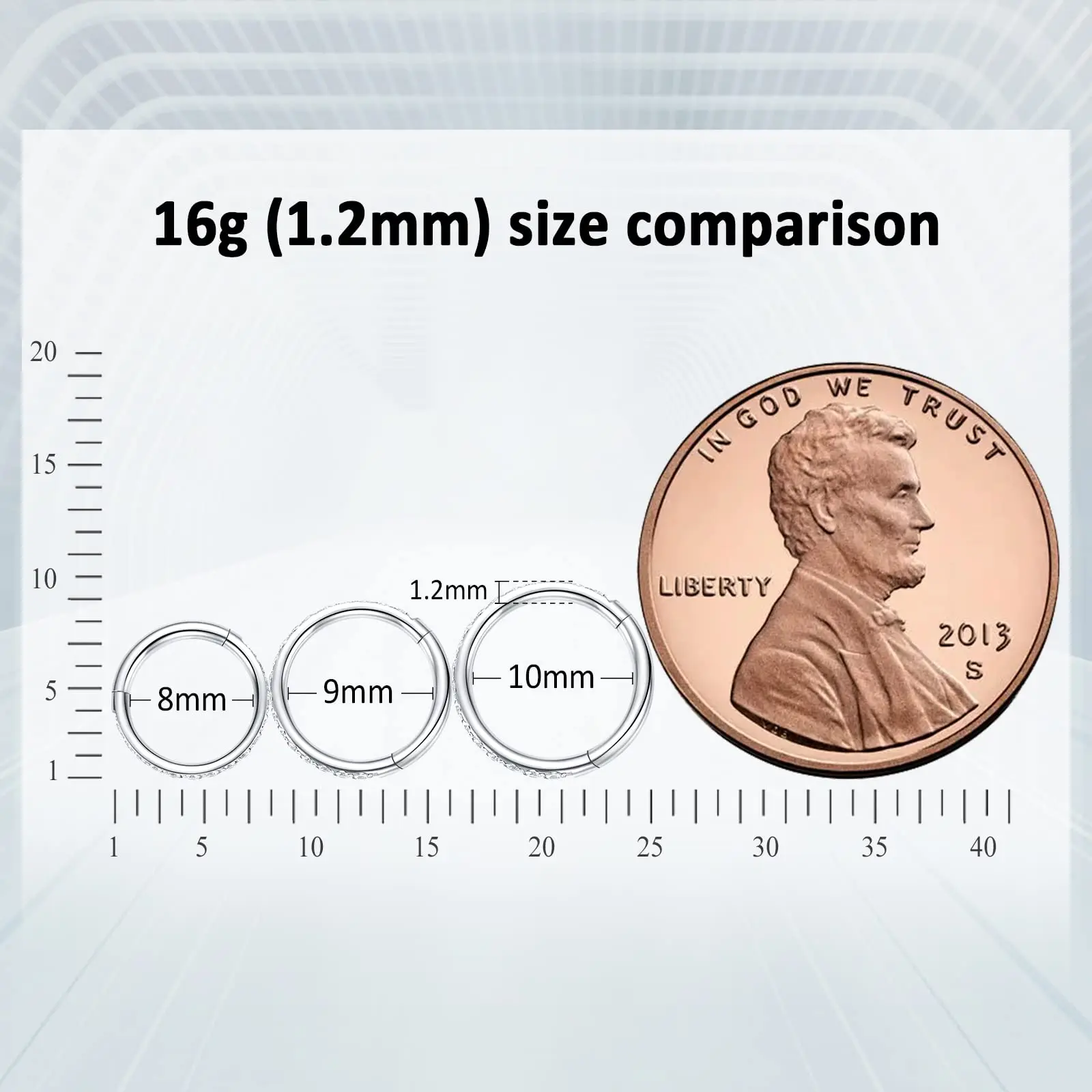 G23 Titanium Round Nose Ring Clicker Septum Two Rows Of Zircon High Quality Tragus Helix Cartilage Earring Hoop Piercing Jewelry