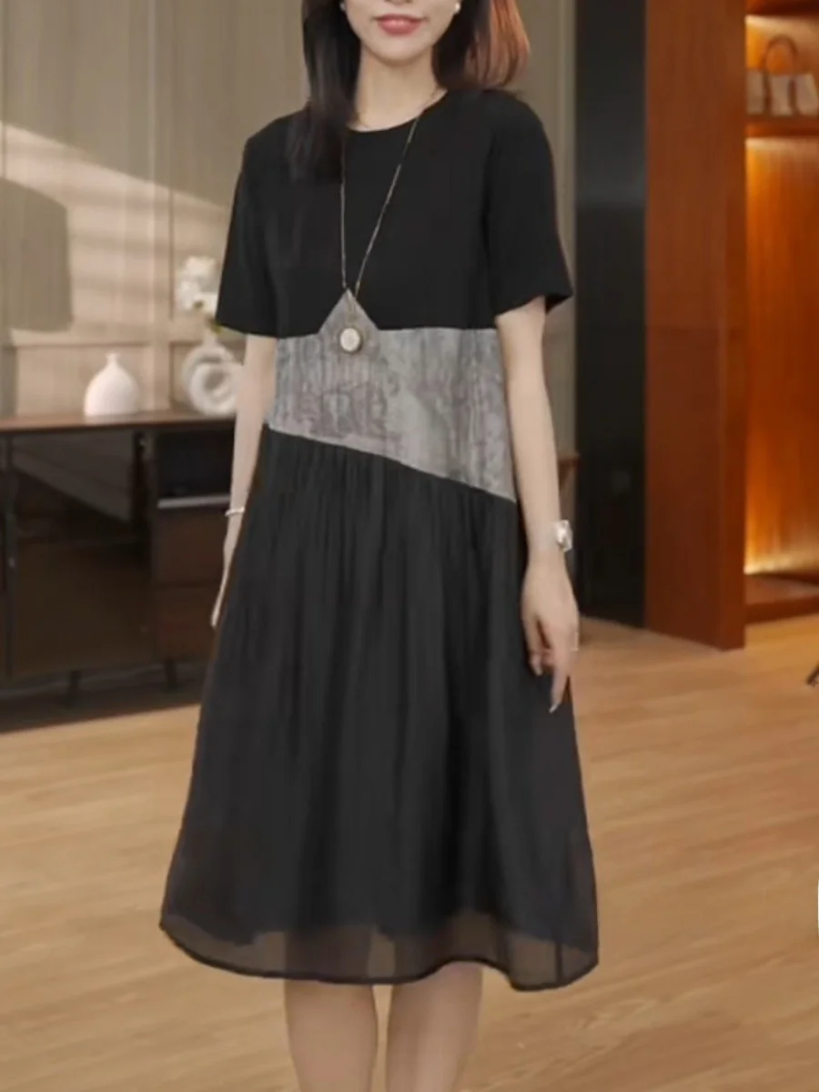 Высококачественное дизайнерское лоскутное платье больших размеров для полных