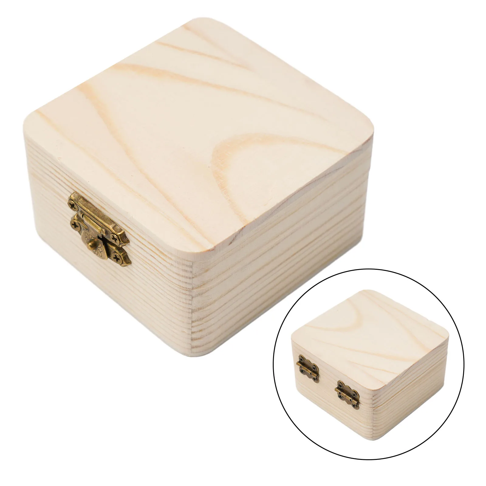 1 шт. деревянная коробка для хранения 8x8x4 5 см