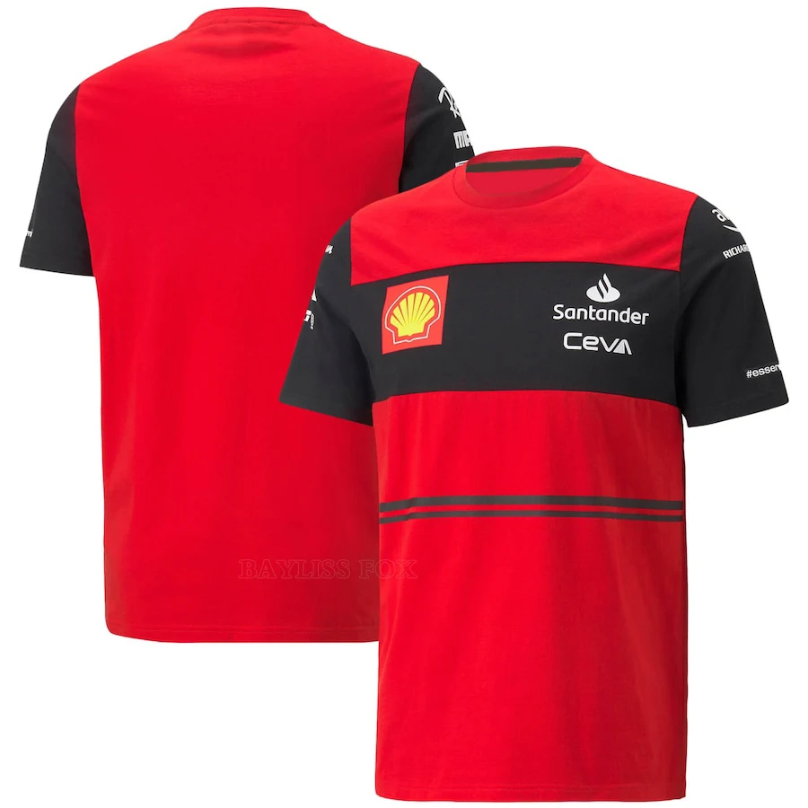 Дышащие майки для Ferrari _ Driver sain0 Z F1 2022 летняя Официальная команда быстросохнущая