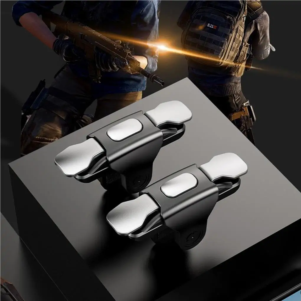 

1 Pair Game Controller Gaming Auxiliary Aim Keys Workmanship Mobile Buttons Rustproof for Beginners Professional black