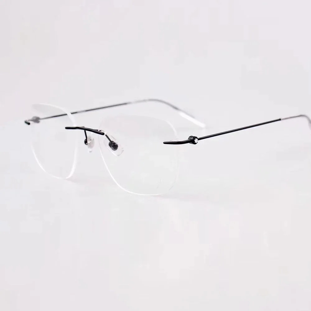 Brand MB Rim-less Optical Eyeglasses Frames Man Women Rimless Prescription Reading Myopia Hyperopia Glasses frames MB0101O