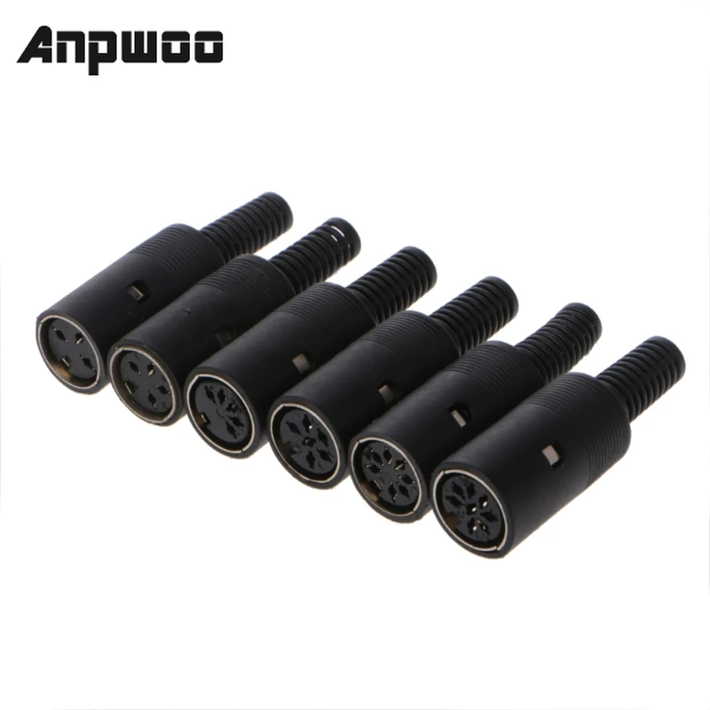 

Male/Female DIN Plug Socket Connector 8 PIN Chassis Cable Mount