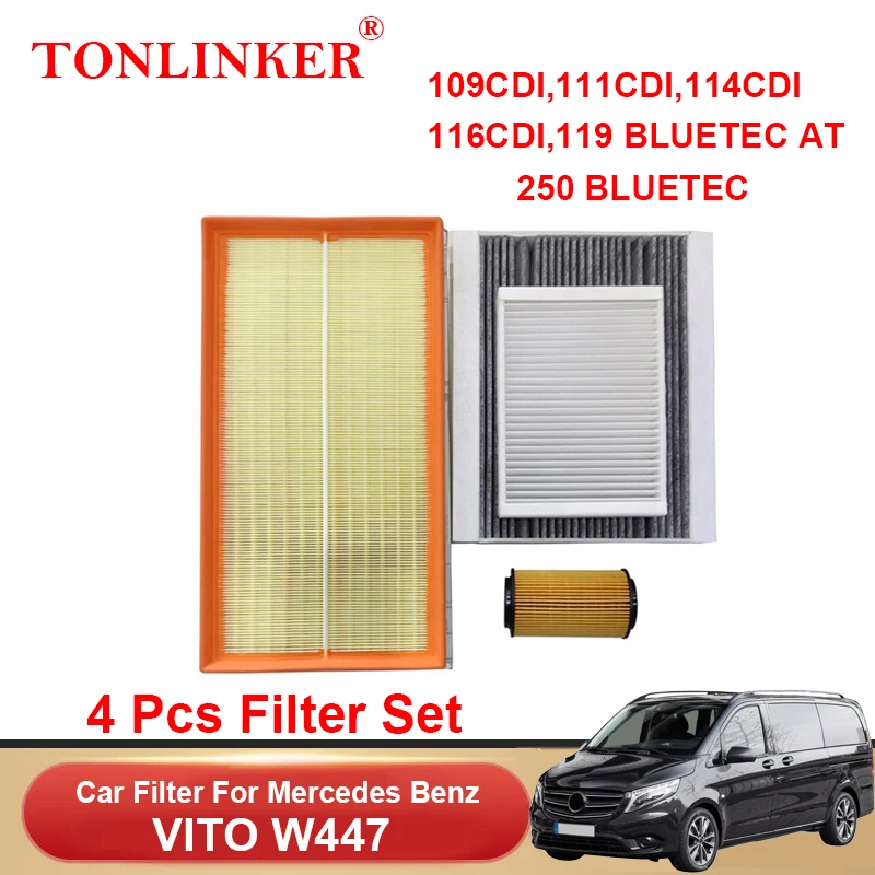 Масляный фильтр TONLINKER для салона Mercedes Benz Vito W447 2014 2015 2016 2017 2018 2019 2020 2021 2022- 109 111 114 116 119 121 180 250 CDI