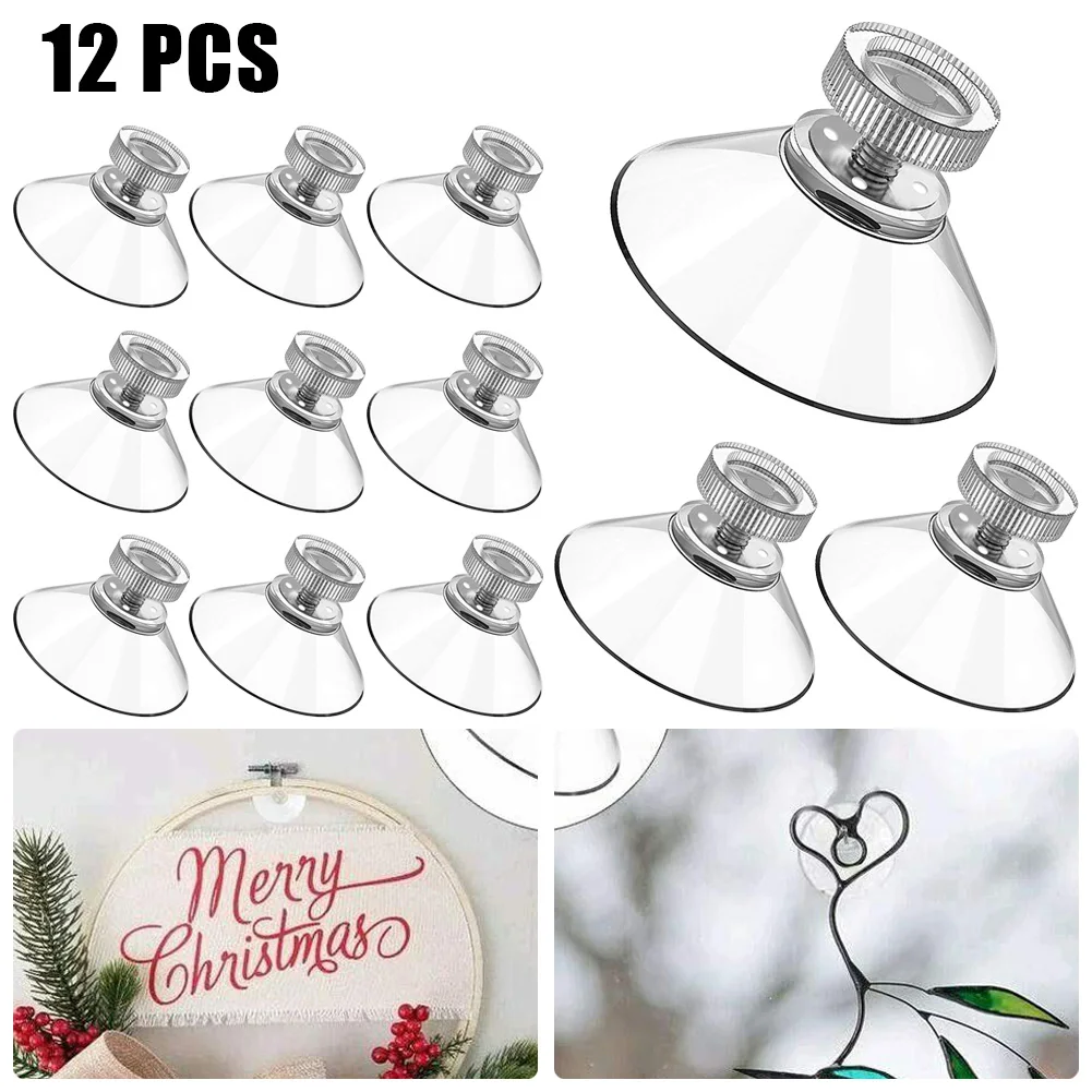 

High Quality Vacuum Suckers Wall Hanger Kitchen PVC Pads Strong Suction Cup Holder 12PCS 53mm Bathroom Car Racks