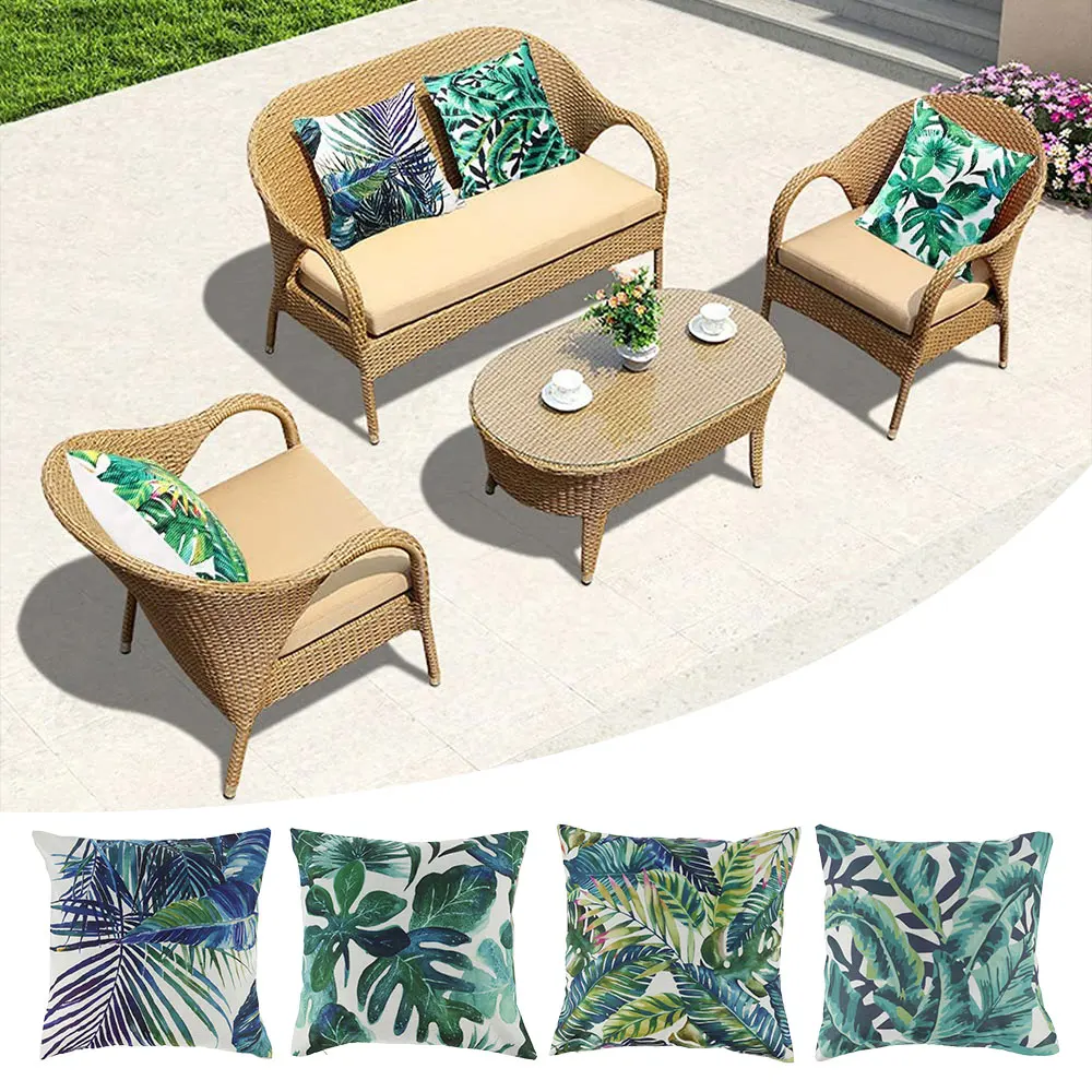 

Уличные водонепроницаемые наволочки для диванных подушек, водонепроницаемые наволочки для тропических растений, водонепроницаемая наволочка для диванной подушки для внутреннего дворика, сада