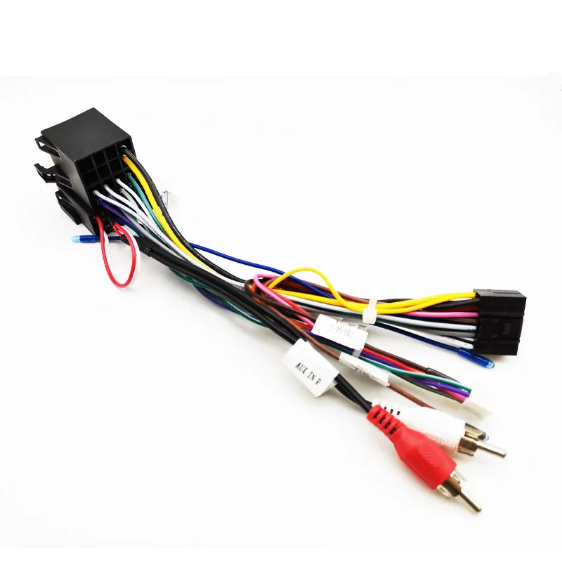 

Автомобильный адаптер жгута проводов Android ISO, 16-контактный разъем, послепродажный радиоприемник, вспомогательный аудиокабель для Audi A3 8P A4 TT