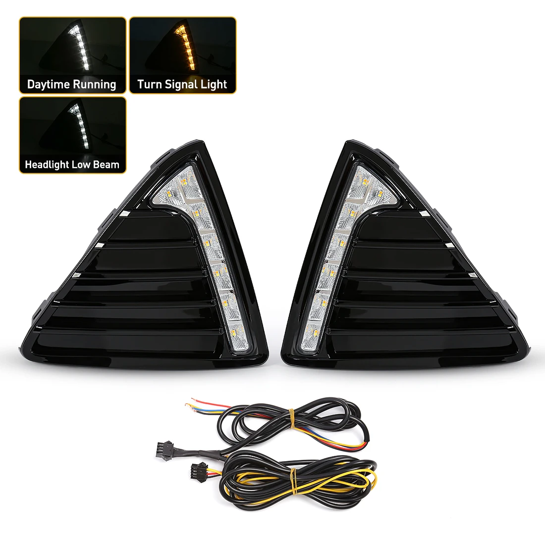 

Для Ford Focus 2012 2013 светодиодный DRL дневные ходовые огни динамический сигнал поворота противотуманная фара авто белый желтый синий автомобильные аксессуары