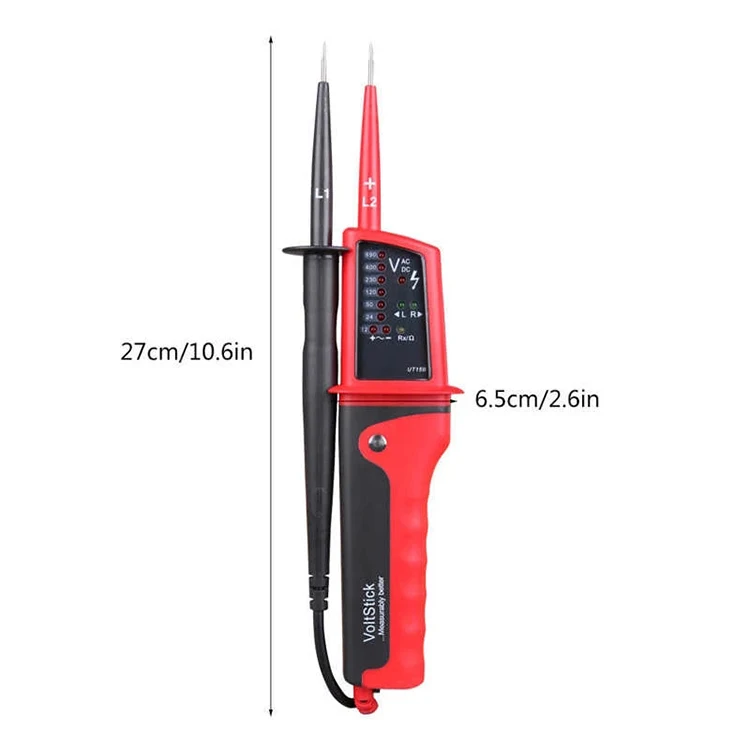 

UNI-T 24V~690V AC/DC LCD Display Auto Range Phase Rotation UT15B/C Voltage Tester Pen