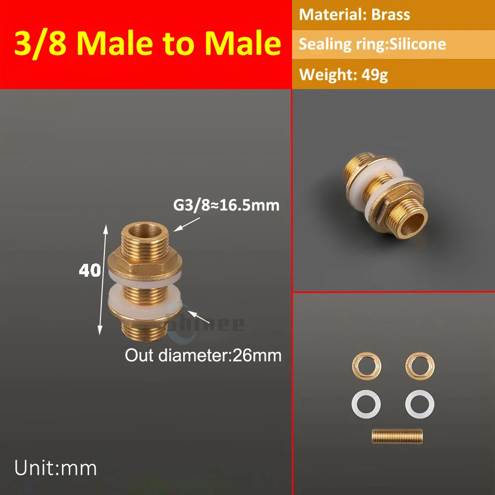 

Латунный соединитель для трубы 1/2" 1/4"