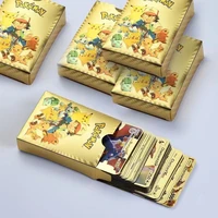 2022 new 55 pokemon cards gold foil card v card pikachu charizard golden card kids game collection cards christmas gift