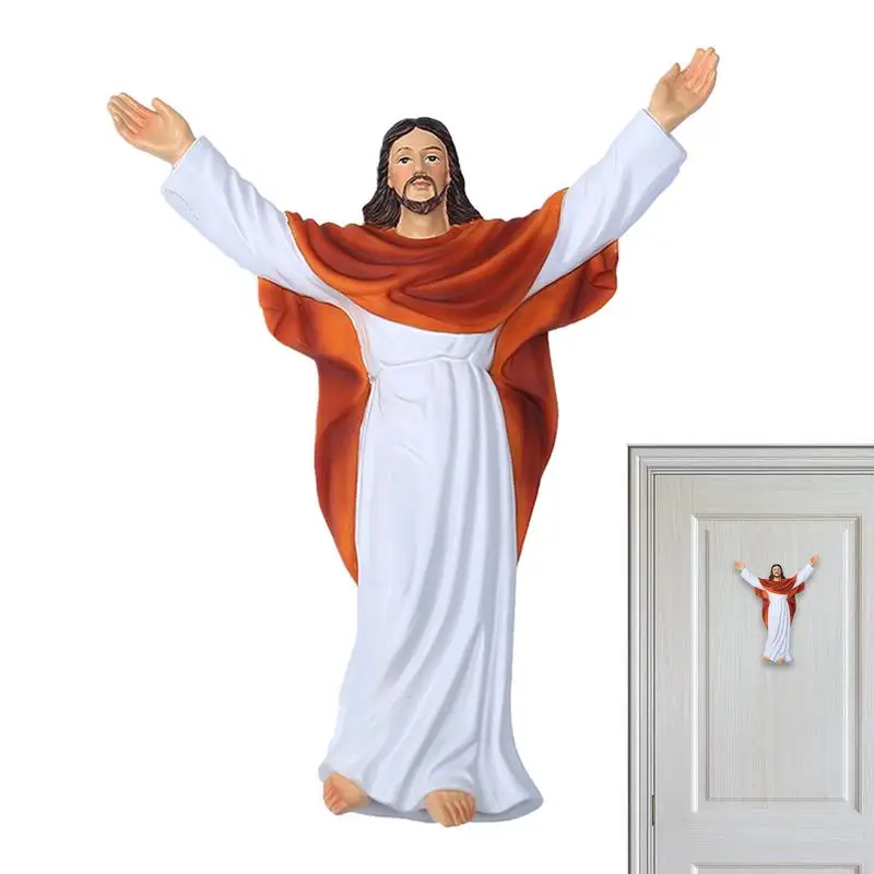 

Decorative Resin Jesus Christ Statue Resurrection Figurine Auto Decoration Christian Saint Statue Festive Gift