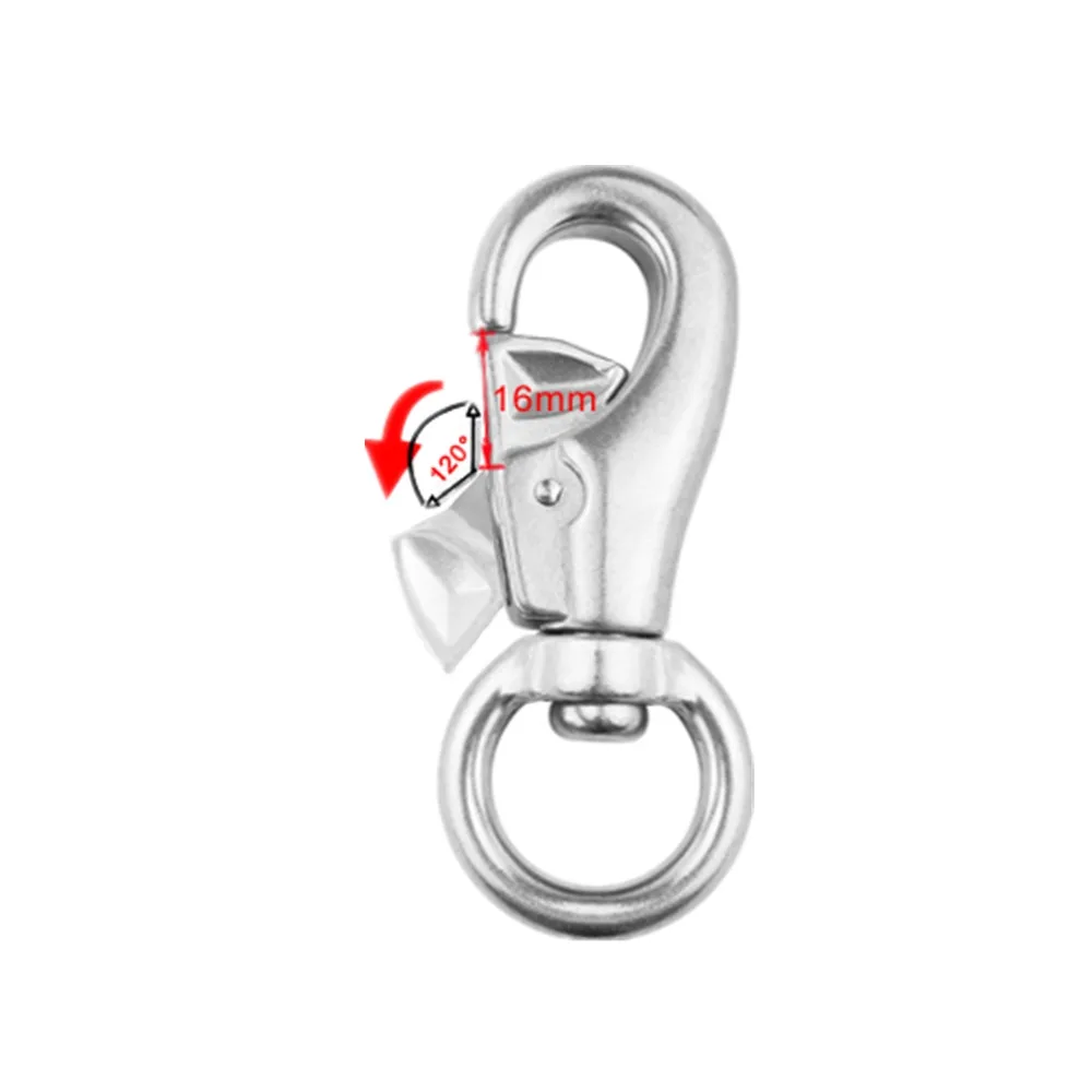 2 шт. поворотный карабин из нержавеющей стали |