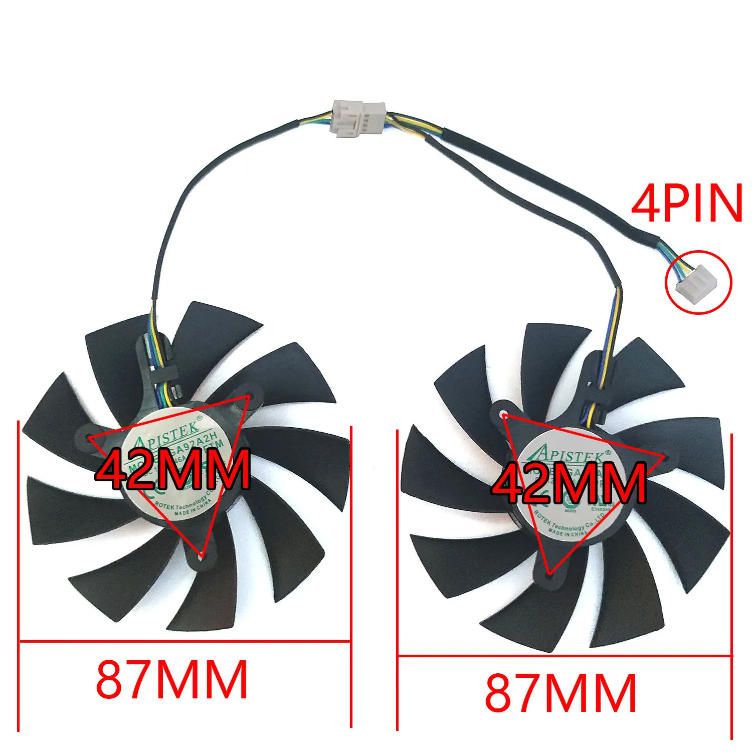 Фото Вентилятор GA92A2H GTX 1660 для графической карты Zotac Geforce RTX 2060 2070 Super Mini GTX 1660 1660Ti №2