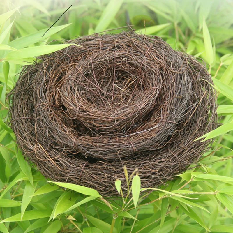Круглое Птичье гнездо из ротанга искусственная Пасхальная лоза