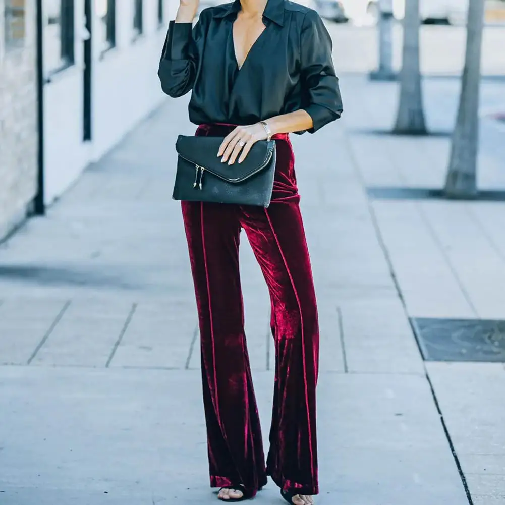 

Брюки женские зимние однотонные с эластичным поясом, на осень/зиму