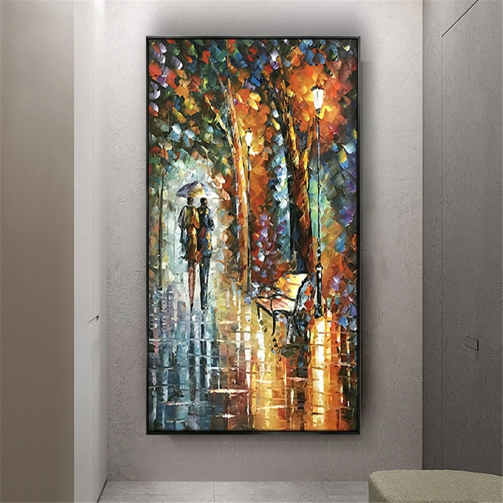 

100% Handmade Texture Realistic Touch Abstract Oil Painting Landscape Wall Art Pictures On Canvas Mural For Modern Home Decor