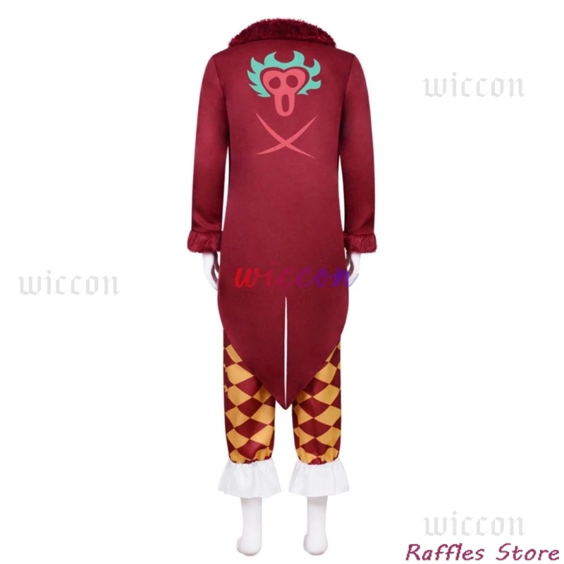 Япония Косплей Blox Fruit Bartolomeo Костюм Клоун Зеленый Парик Bari No Mi Костюмы на Хэллоуин