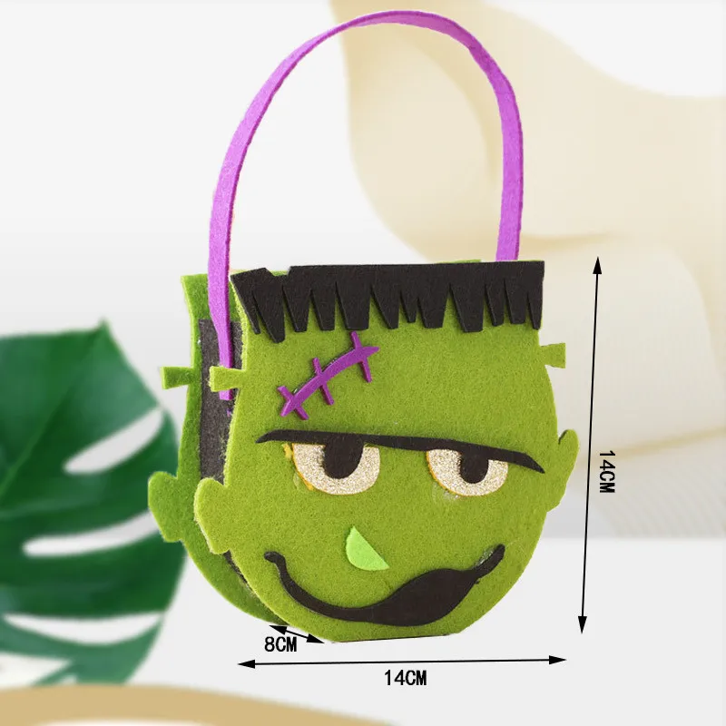 10pcs Halloween Candy Bags Pumpkin Bat Snack Biscuit Gift Bags Trick or Treat Kids Favors Halloween Party Decoration Supplies