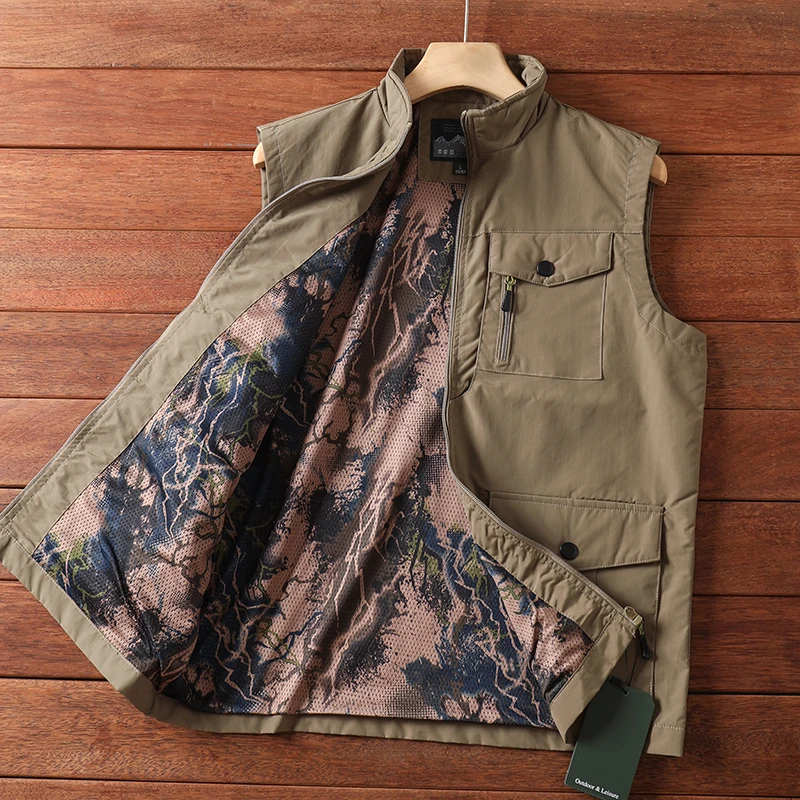 Мужской жилет повседневная фотография рыбалка толстый среднего и пожилого