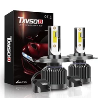 txvso8 mini led bulb h4 80w 8000lm wireless car headlight 12v conversion driving light 9003hb2 hilo lamp 6000k white