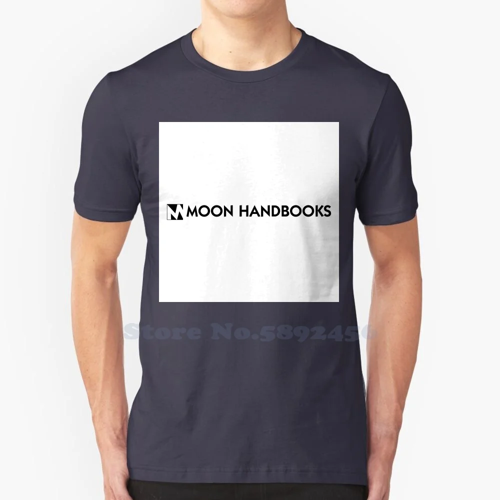 

Moon Handbooks Casual Streetwear Print Logo T-shirt Graphic 100% Cotton Tee