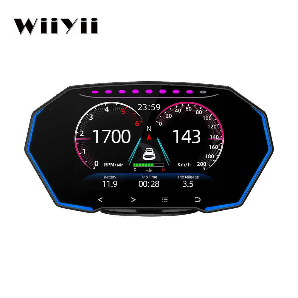 

2022 Auto electronic hot selling F11 Hud tpms Display New for Car OBD2 gauge HUD System GPS Speedometer with Tick-C interface