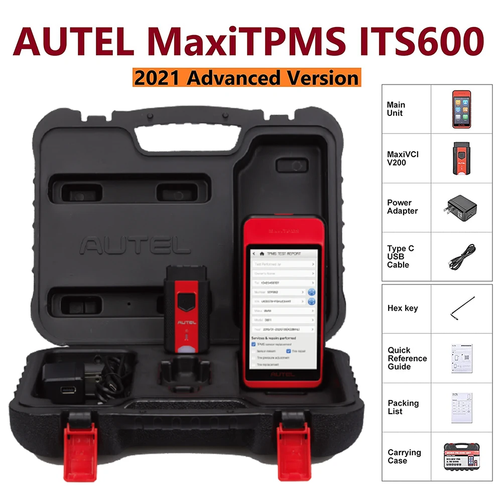 

Autel MaxiTPMS ITS600E TPMS Sensor Programming Tool Tire System Diagnostic Tool Oil Reset, BMS, SAS, EPB Upgraded Ver. of TS508