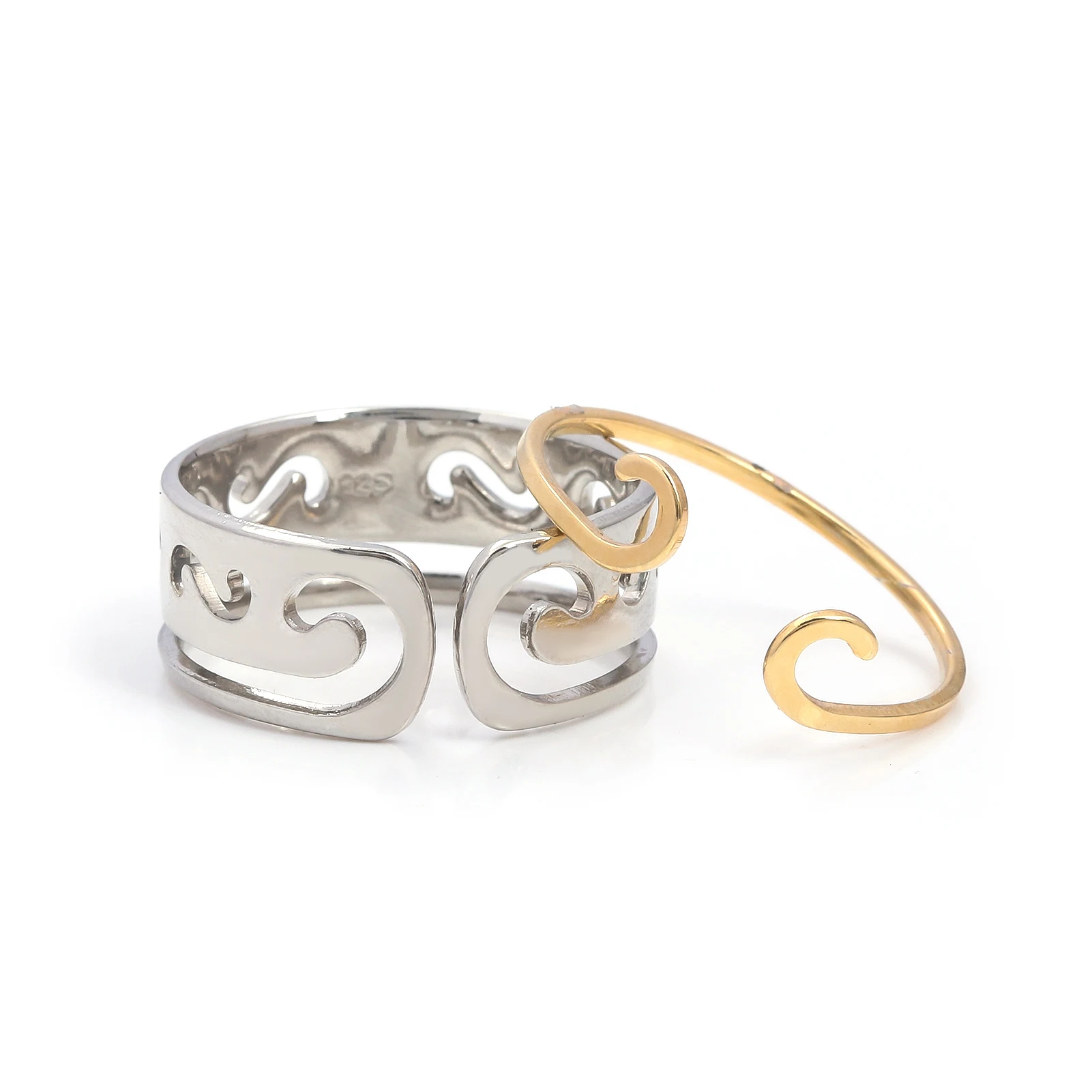 Czarny pierścionek Wukong 2 w 1 miedziany buddyjski słońce Mantra napinająca para zestaw pierścionków miłosnych dla kobiet mężczyzn