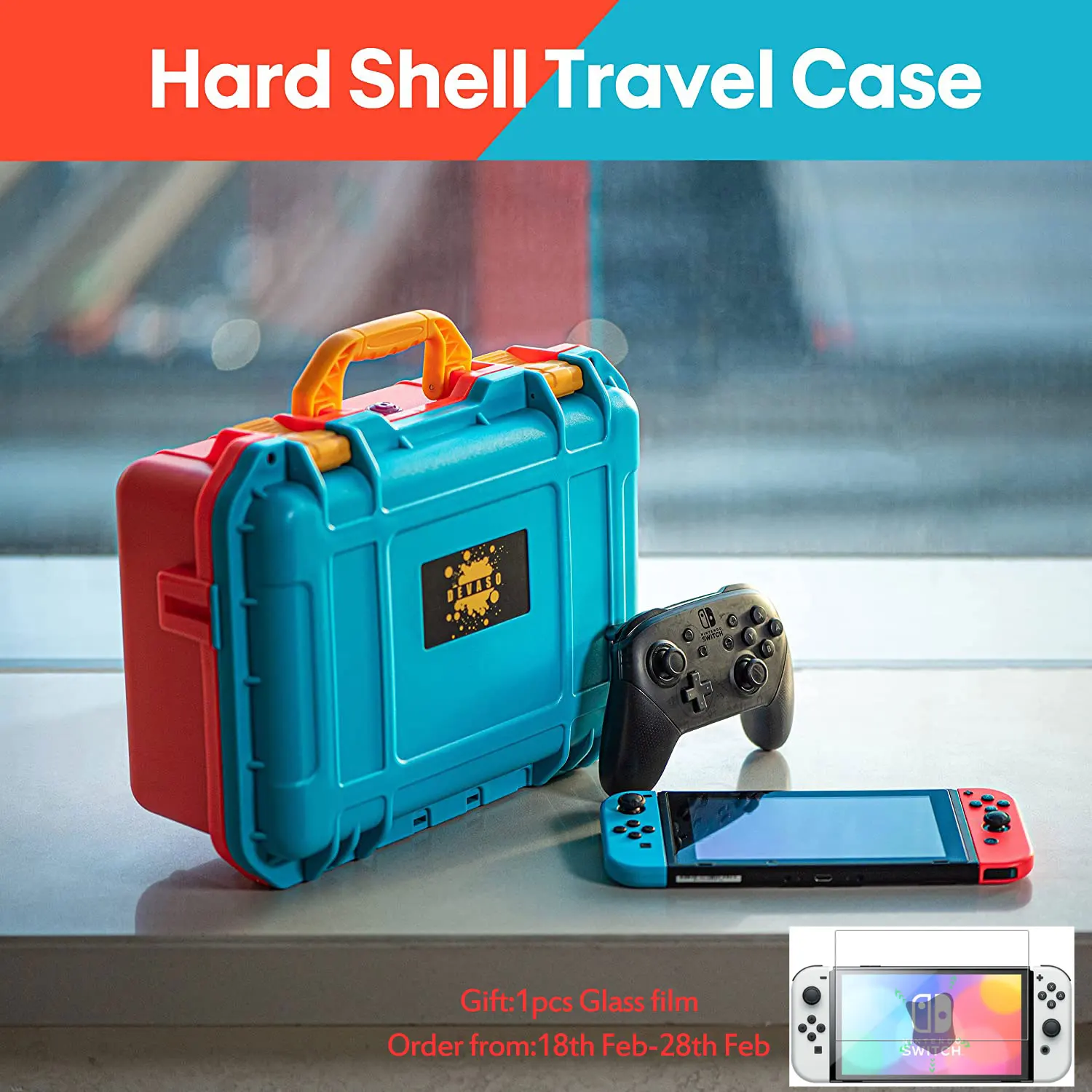 Case for Nintendo Switch Travel Case Deluxe Waterproof Carrying Case Soft Lining Hard Case for Nintendo Switch OLED Model