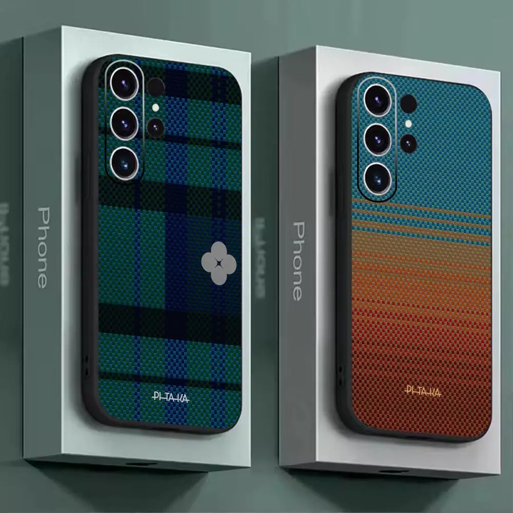 Фото Чехол PITAKA для телефона Samsung Galaxy S26 S25 S24 S23 S22 S21 Plus Ultra Fold A, мягкий, черный №2