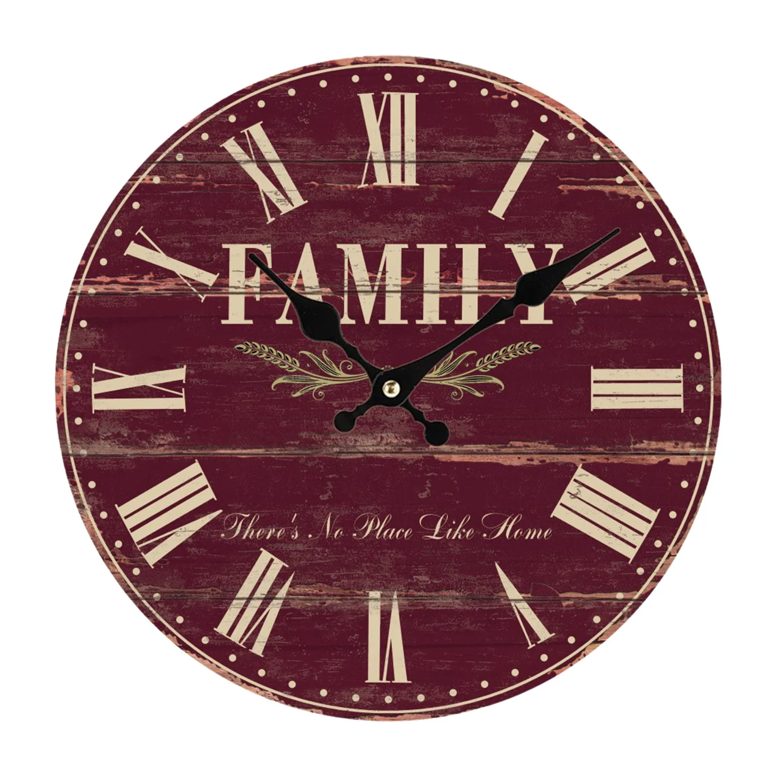 

Wall Clock Battery Operated Rustic Country Style Wooden Round Wall Clock Vintage Farmhouse Wall Decor For Home Kitchen Living