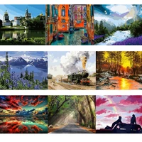 diy oil painting by numbers kit on canvas 40x50cm acrylic paint art work picture landscape scenery gift home wall decor