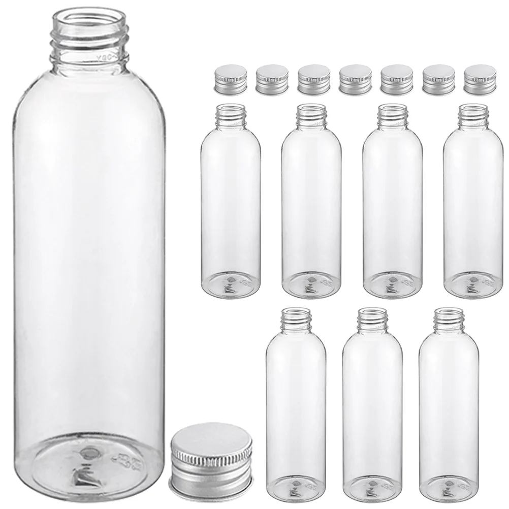 

8Pcs Container Empty Clear Water Bottles In Bulk Clear Bottles With Caps for Friends Bakery Party Travel