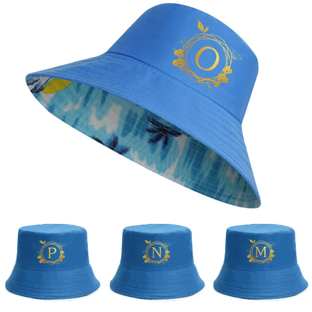 

Wreath Series Print Reversible Fisherman Caps Fashion Cotton Outdoor Bucket Hats Men Women Beach Fishing Hat Girl Boy Panama Hat