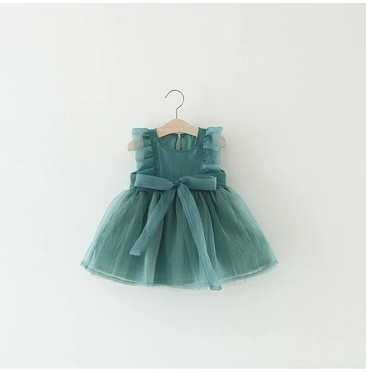 2023 new summer baby girl dress fashion sleeveless sweet lovely princess dress lace dress little girl tulle wedding party