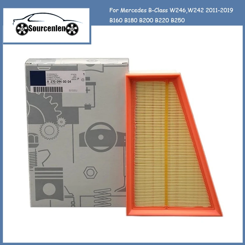 

Air Filter A2700940004 for Mercedes B-Class W246,W242 2011-2019 B160 B180 B200 B220 B250 Model External Engine Air Fiilter