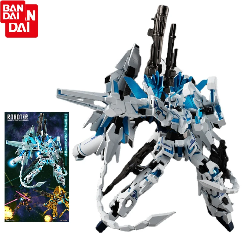 

Bandai Gundam Anime Figure The Robot Spirits 1/144 RX-0 Unicorn Gundam Perfectibility Divine Genuine Model Children Toys