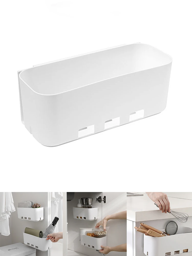 

Wall-mounted Storage Box Sundries Pull-out Storage Box Kitchen Cabinet Door Pull For Bathroom Cosmetics Seasoning Bottles