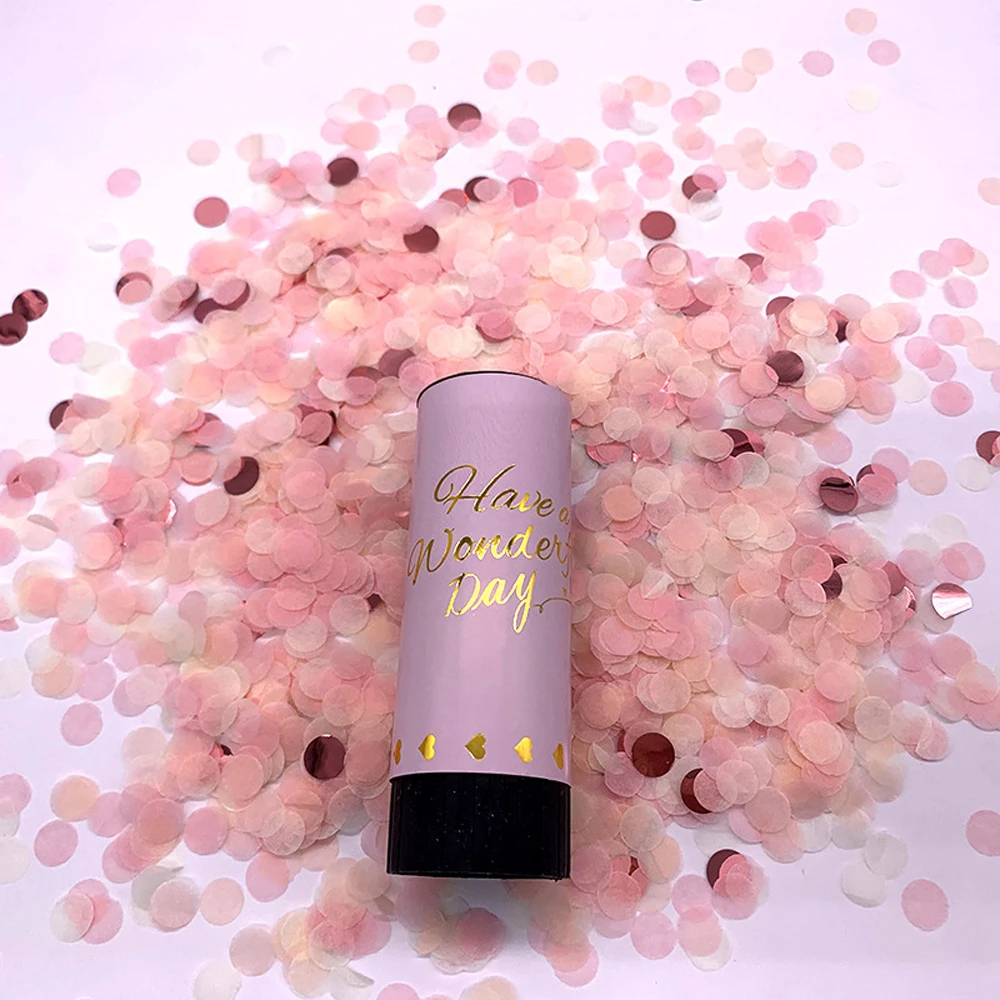 1 шт. Мини конфетти попперс ручной пушка огненные работы пола рождения праздник декорация свадебный праздник поставки.