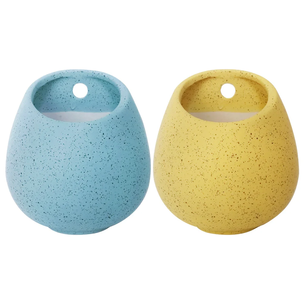 

2pcs Beautiful Flowerpot Simple Pot Fresh Ceramic Container