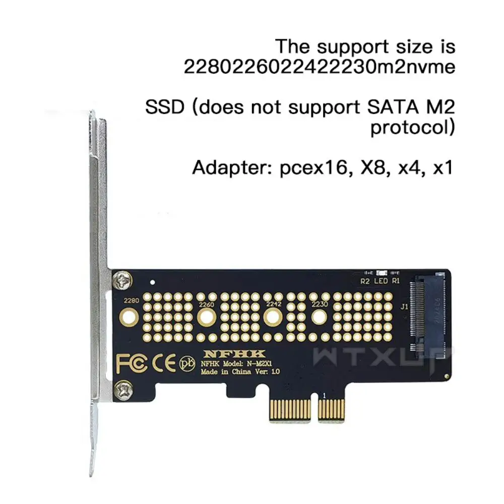 

Карта адаптера Nvme Pcie M.2 Ngff Ssd на Pcie X1, портативный адаптер большой емкости, Pcie X1 на M.2 Mini, высокая скорость, с кронштейном, без задержки