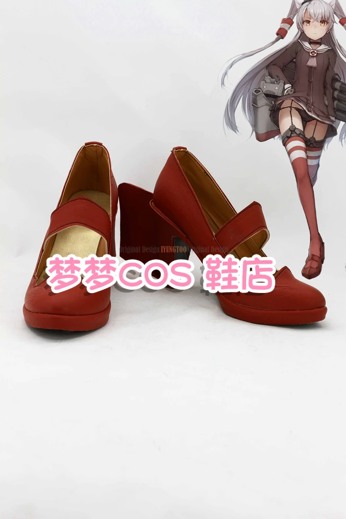 Коллекция Amatsukaze аниме персонажи обувь для косплея ботинки вечеринки костюм