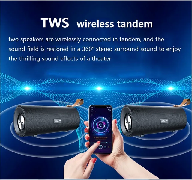 ZEALOT S30 Wireless Bluetooth Speaker HIFI Portable Speakers Stereo Bass Sound Box Support TF Card,TWS,AUX,USB Flash Drive 4