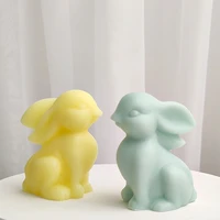 cute rabbit candle mold diy handmade aromatherapy plaster animal bunny silicone molds soy wax mould