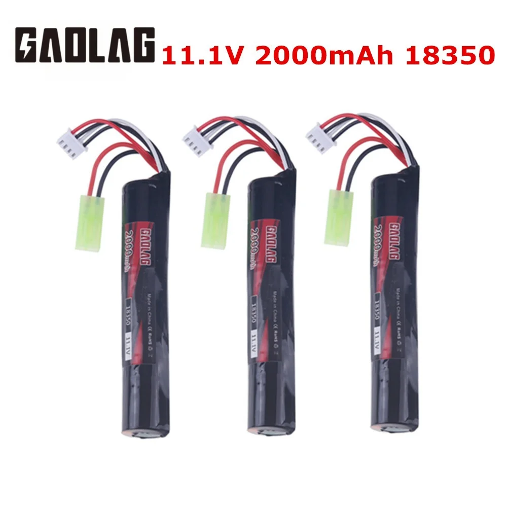 11 1 В 2000 мАч 25c 18350 литий-полимерный аккумулятор маленький разъем Tamiya для водяного
